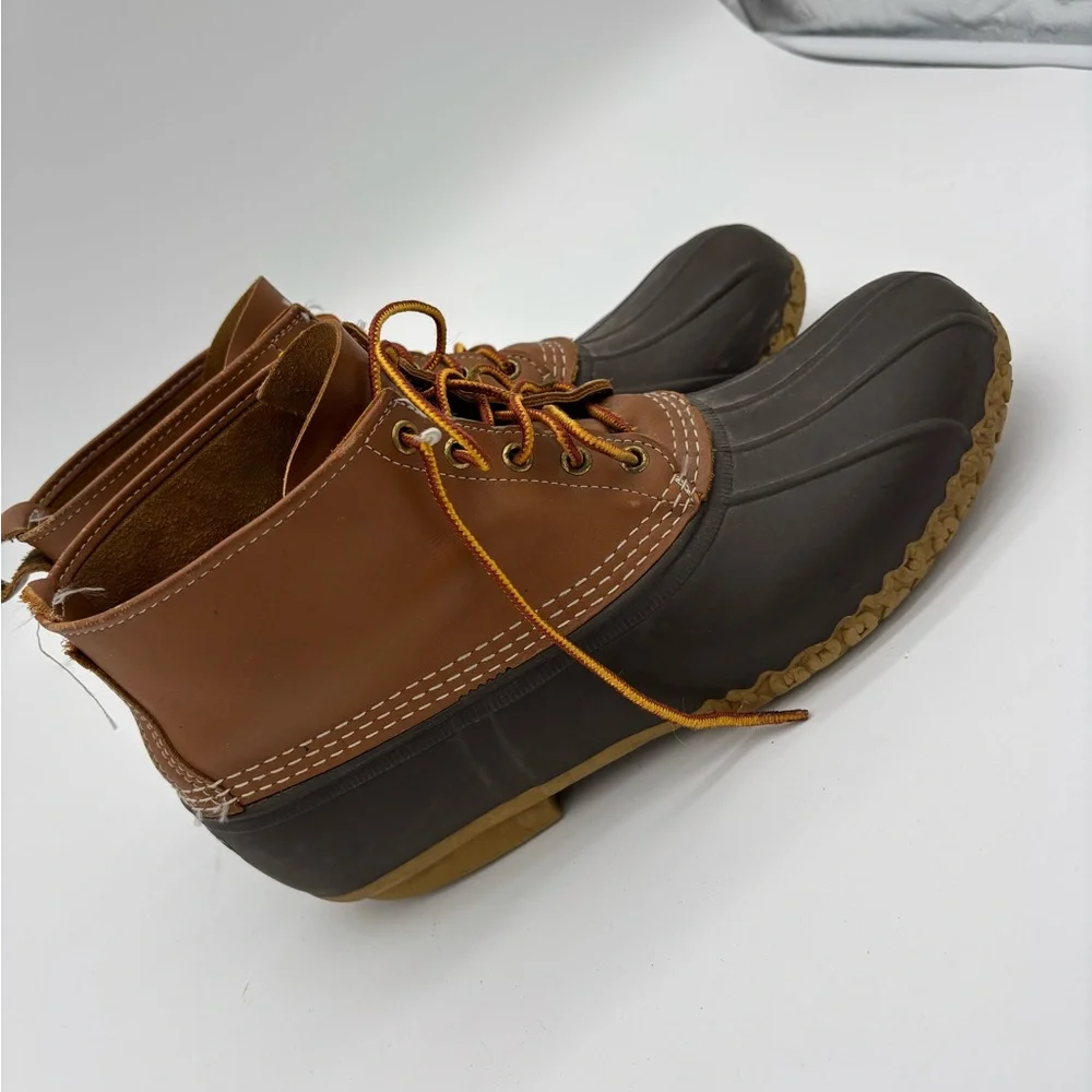 L.L. Bean Boots Mens Waterproof Leather Duck Lace-Up‎ Rain Sz 10